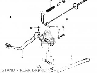 STAND - REAR BRAKE - SP500 1981 (X) USA (E03)
