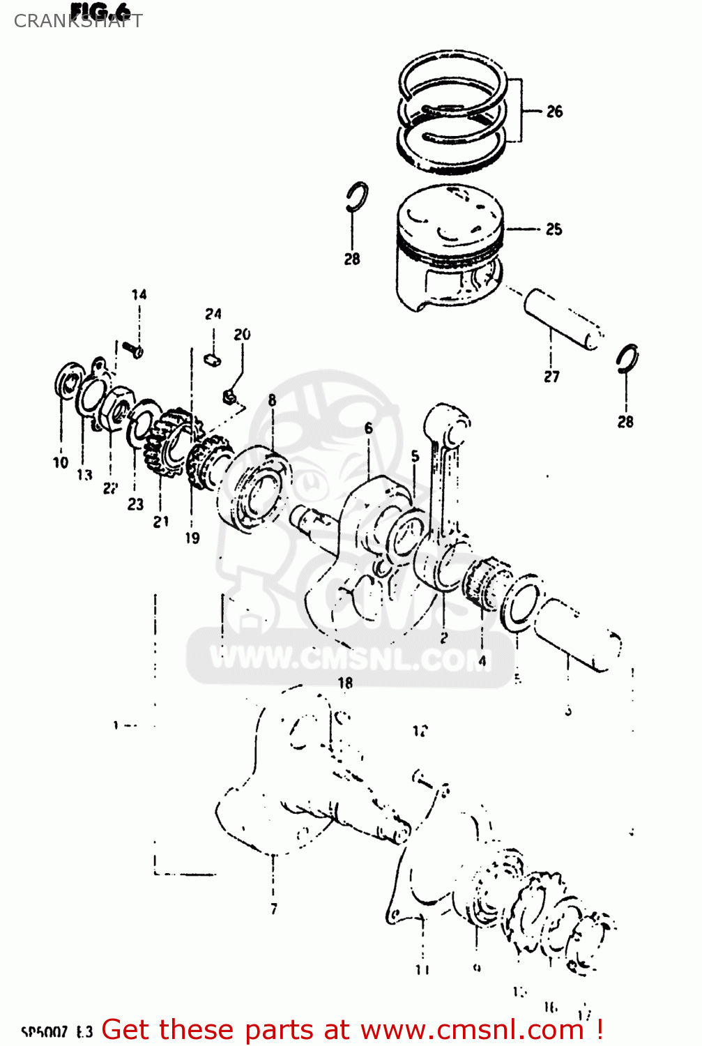 CRANKSHAFT SP500 1982 (Z) USA (E03)