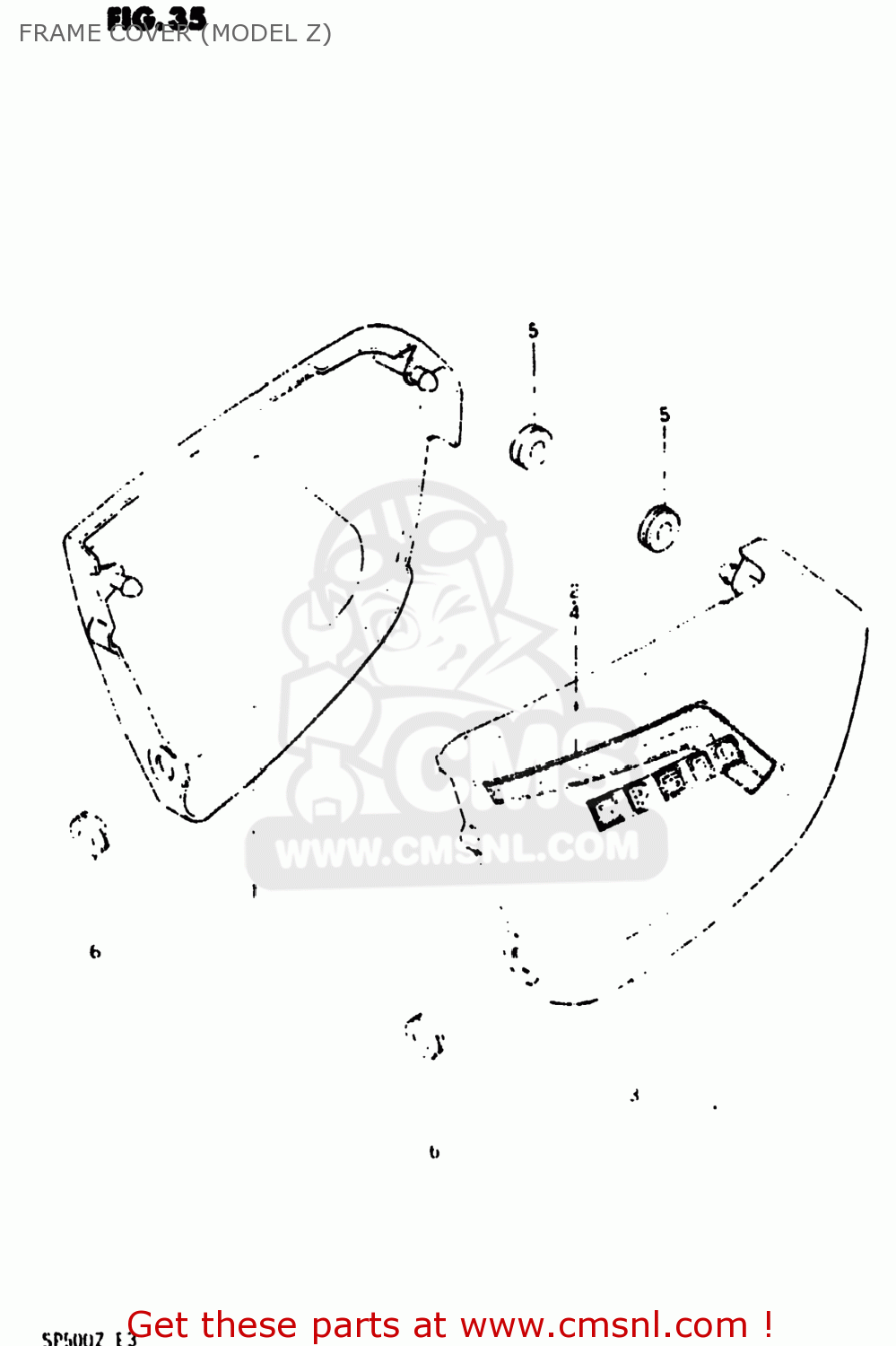 FRAME COVER (MODEL Z) SP500 1982 (Z) USA (E03)