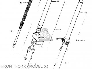 FRONT FORK (MODEL X) - SP500 1982 (Z) USA (E03)