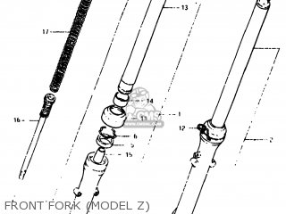 FRONT FORK (MODEL Z) - SP500 1982 (Z) USA (E03)