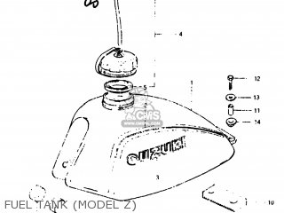 FUEL TANK (MODEL Z) - SP500 1982 (Z) USA (E03)