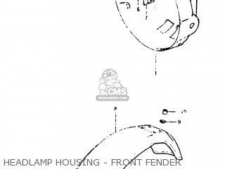 HEADLAMP HOUSING - FRONT FENDER - SP500 1982 (Z) USA (E03)