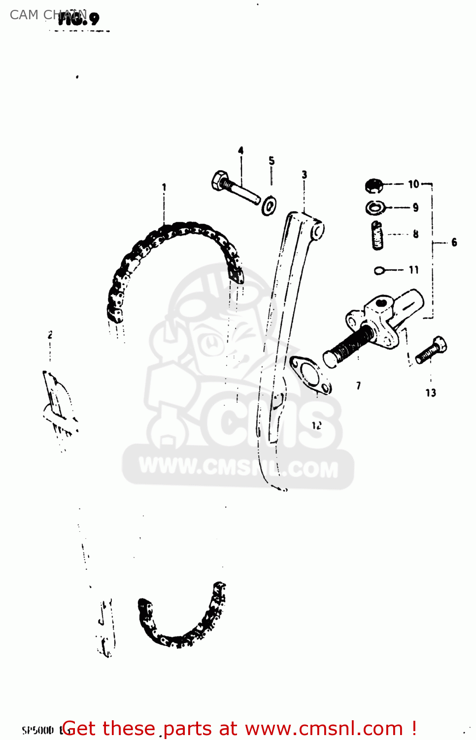 CAM CHAIN SP500 1983 (D) USA (E03)