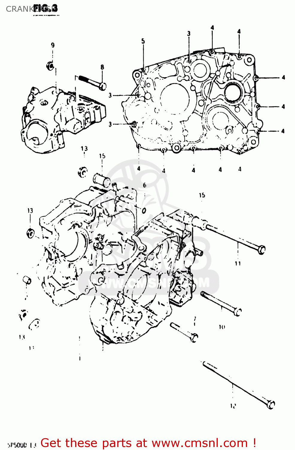 CRANKCASE SP500 1983 (D) USA (E03)