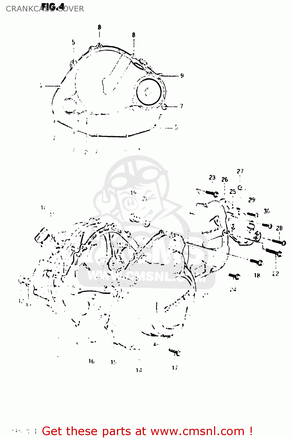 CRANKCASE COVER SP500 1983 (D) USA (E03)