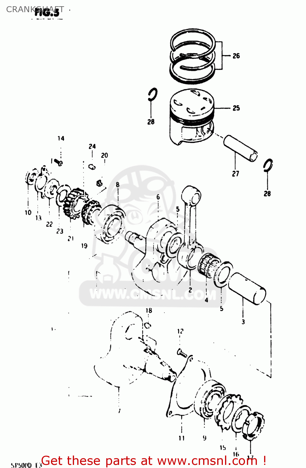 CRANKSHAFT SP500 1983 (D) USA (E03)