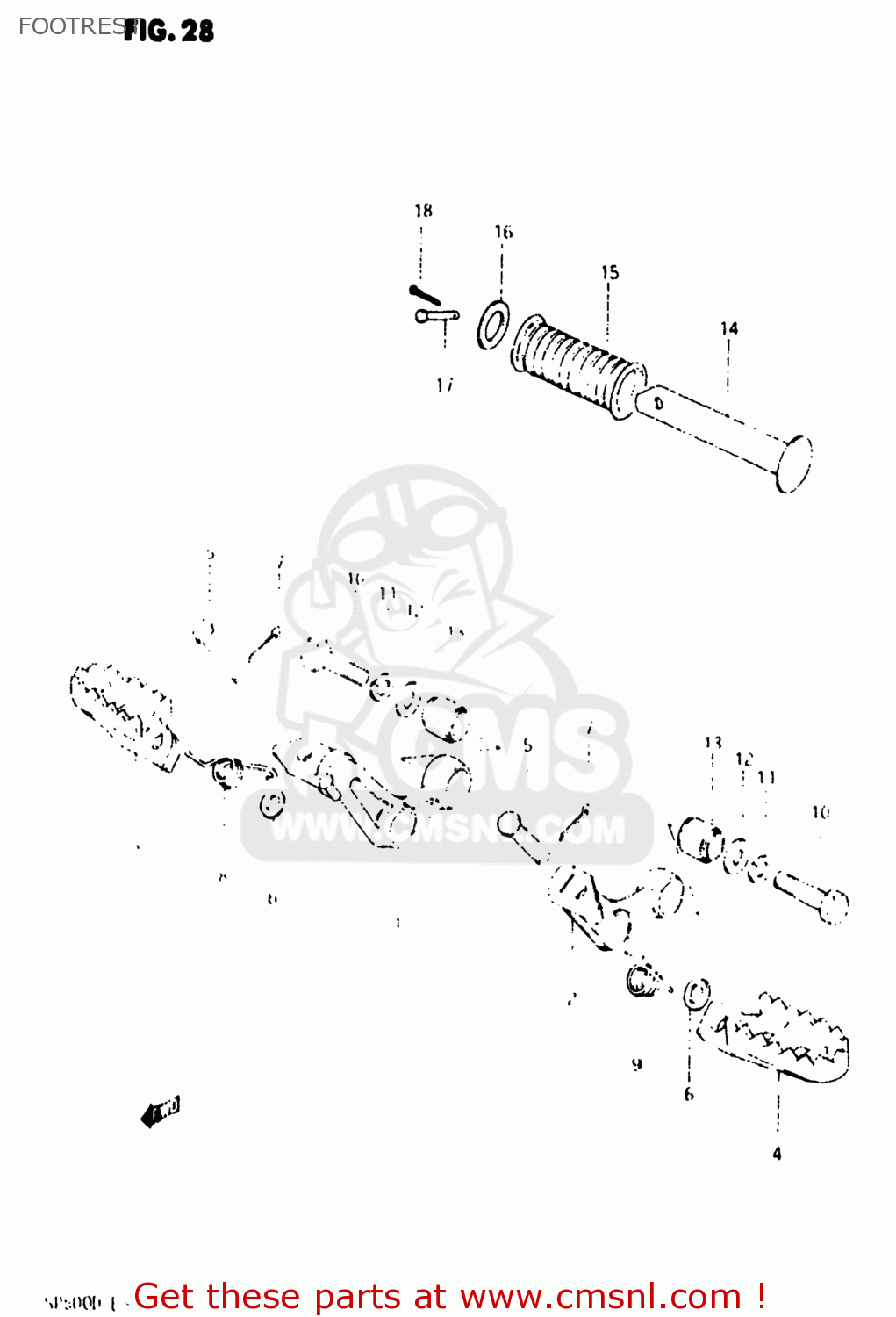 FOOTREST SP500 1983 (D) USA (E03)