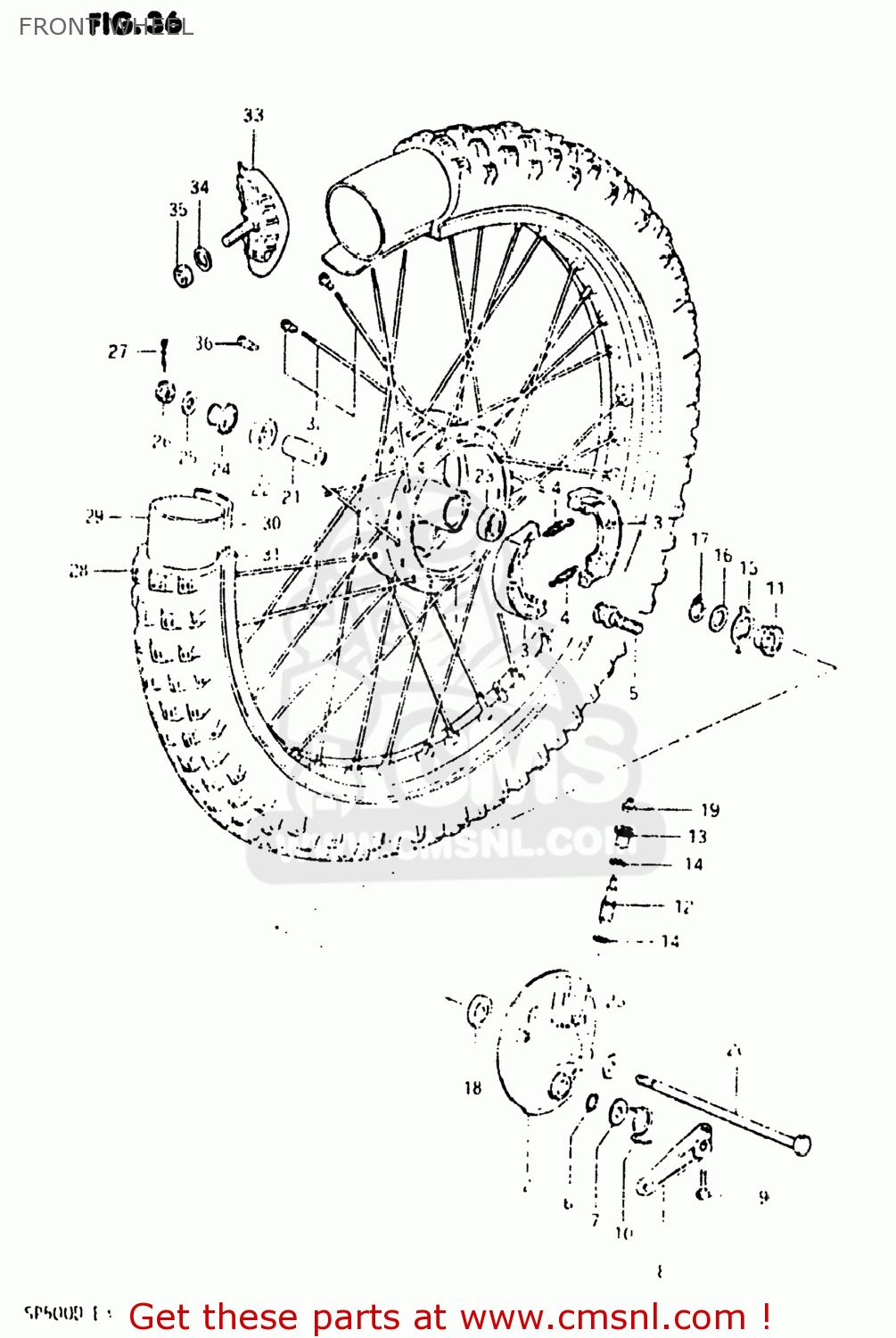 FRONT WHEEL SP500 1983 (D) USA (E03)
