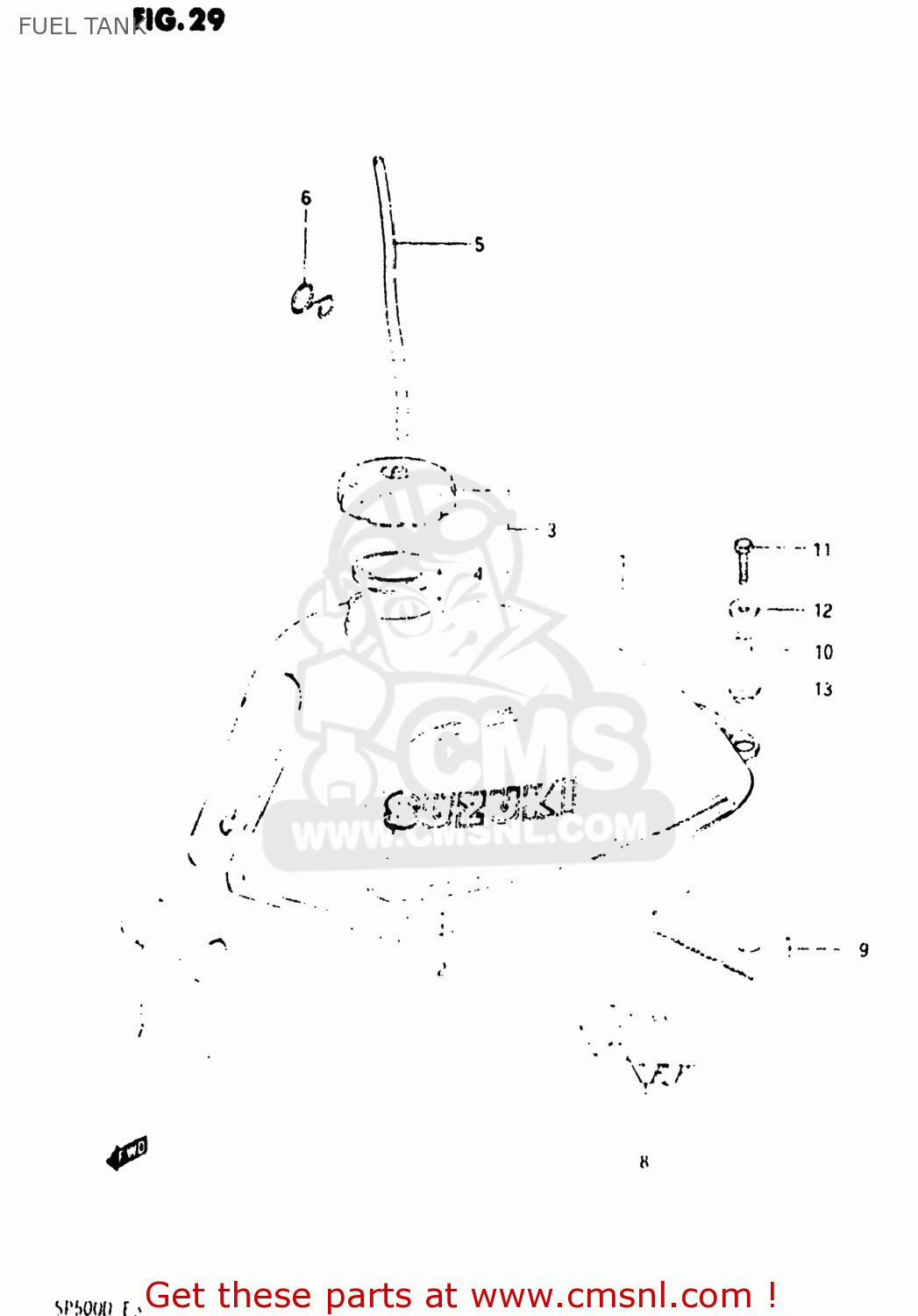 FUEL TANK SP500 1983 (D) USA (E03)
