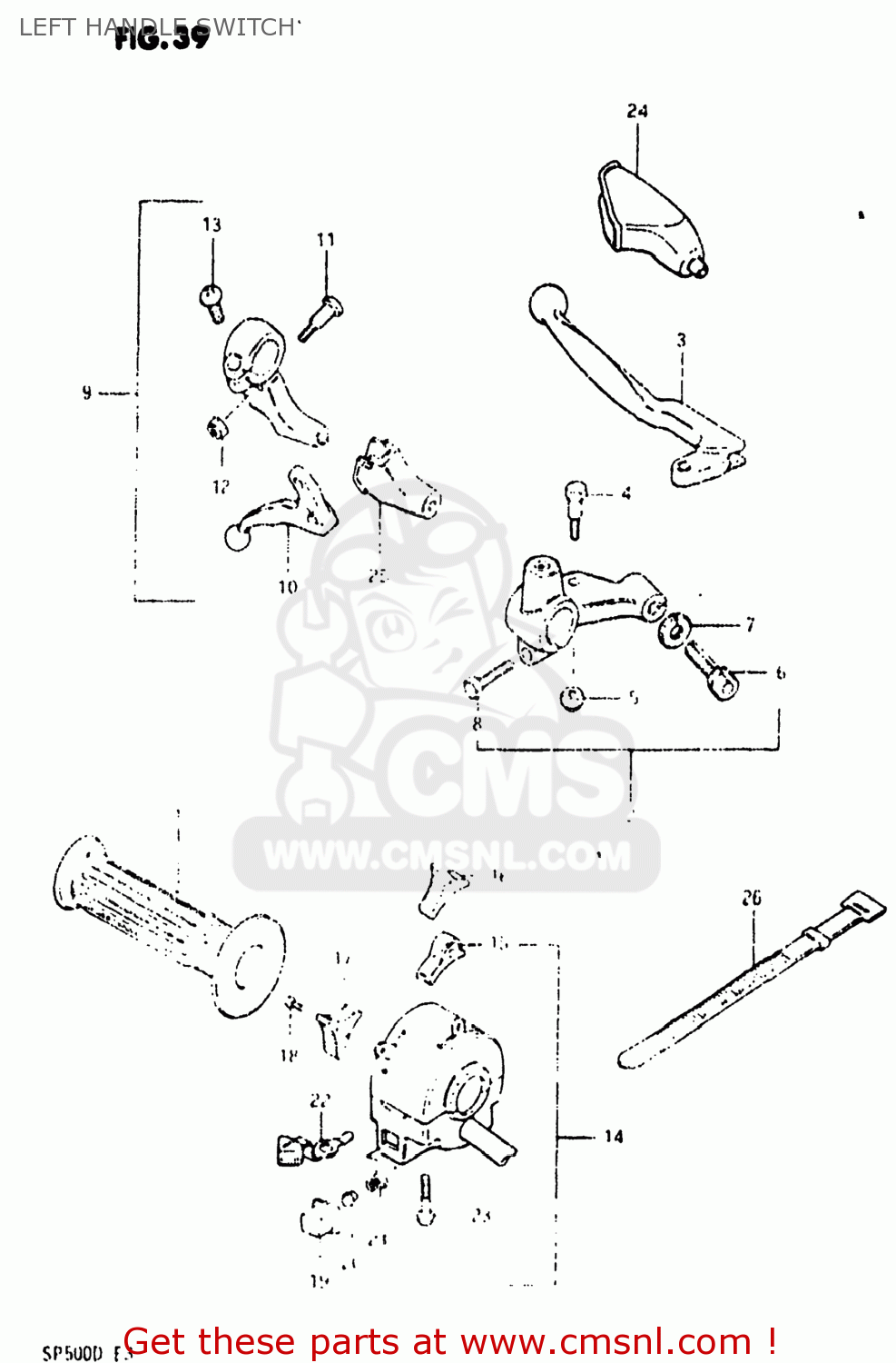 LEFT HANDLE SWITCH SP500 1983 (D) USA (E03)