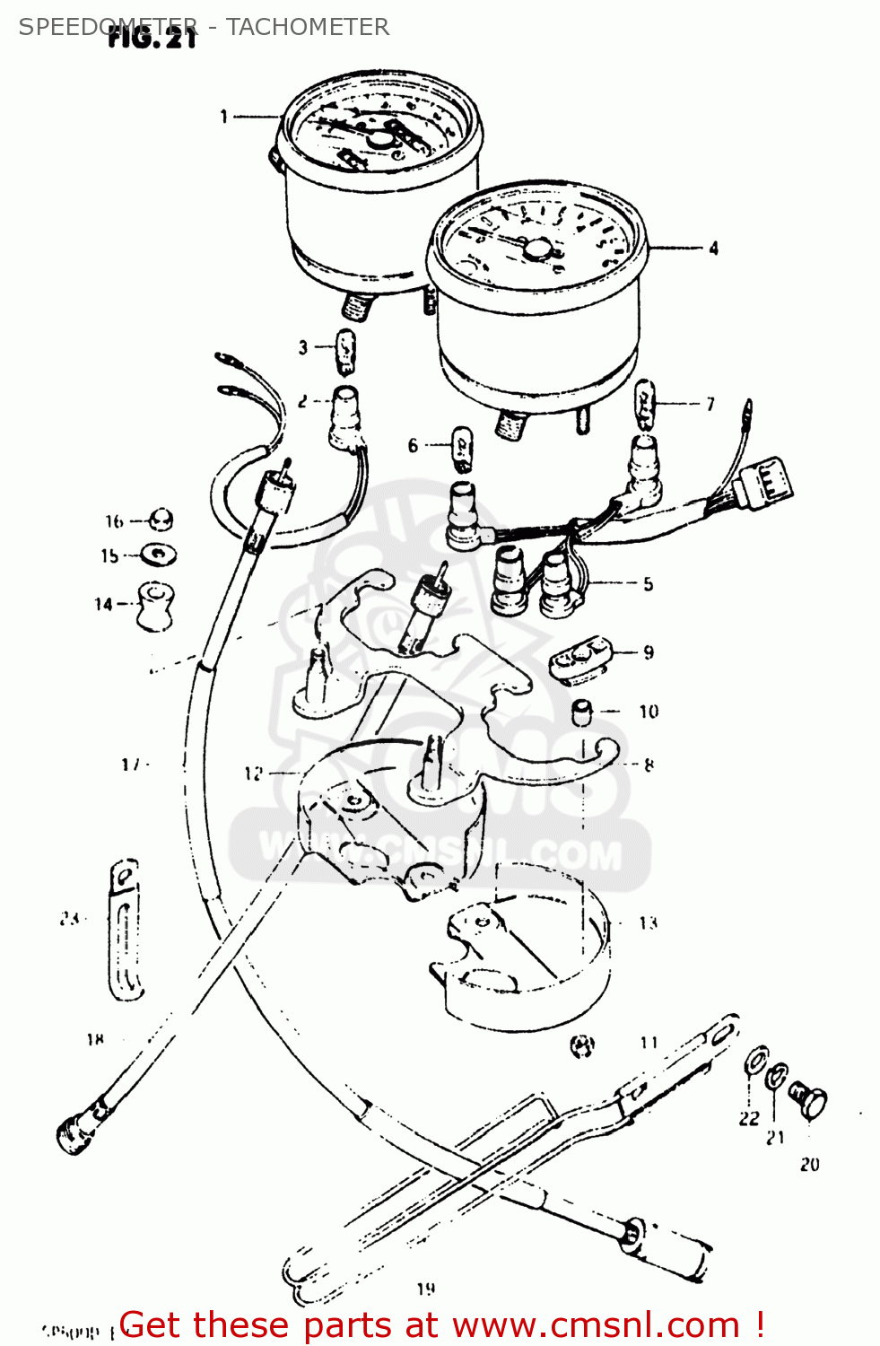 SPEEDOMETER - TACHOMETER SP500 1983 (D) USA (E03)