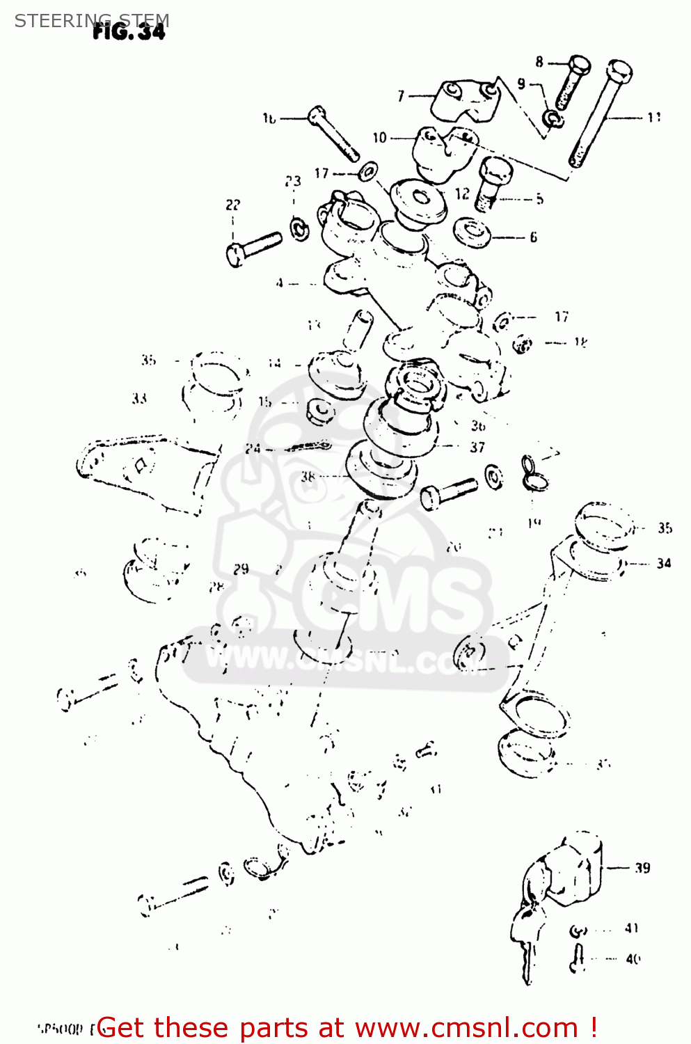 STEERING STEM SP500 1983 (D) USA (E03)