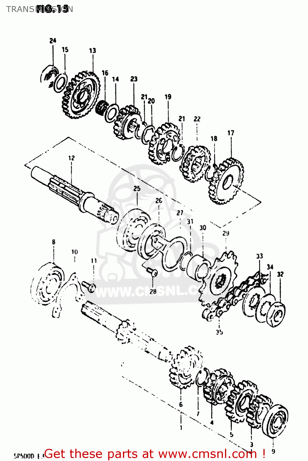 TRANSMISSION SP500 1983 (D) USA (E03)