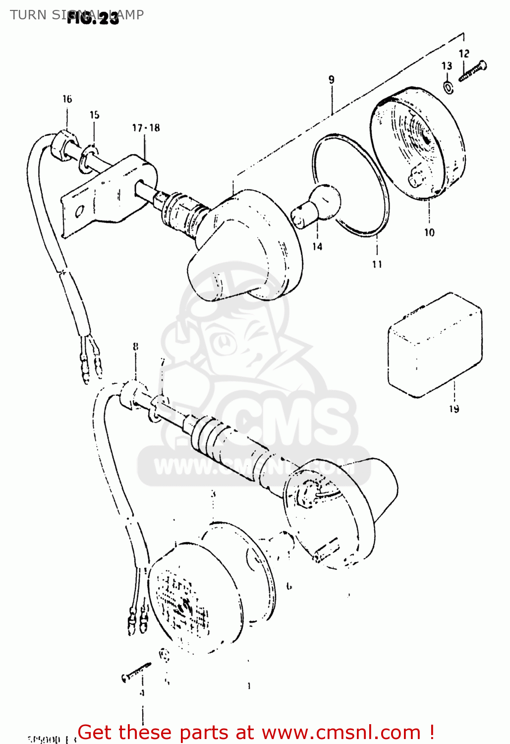 TURN SIGNAL LAMP SP500 1983 (D) USA (E03)
