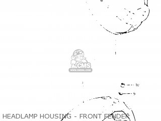 HEADLAMP HOUSING - FRONT FENDER - SP500 1983 (D) USA (E03)