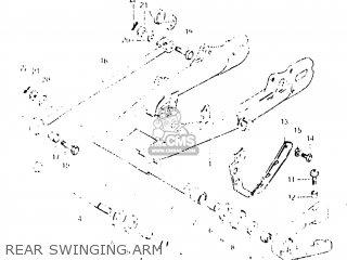 REAR SWINGING ARM - SP500 1983 (D) USA (E03)