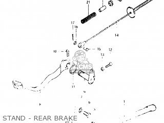 STAND - REAR BRAKE - SP500 1983 (D) USA (E03)