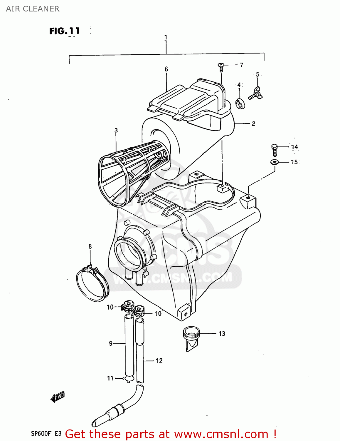 AIR CLEANER SP600 1985 (F) USA (E03)