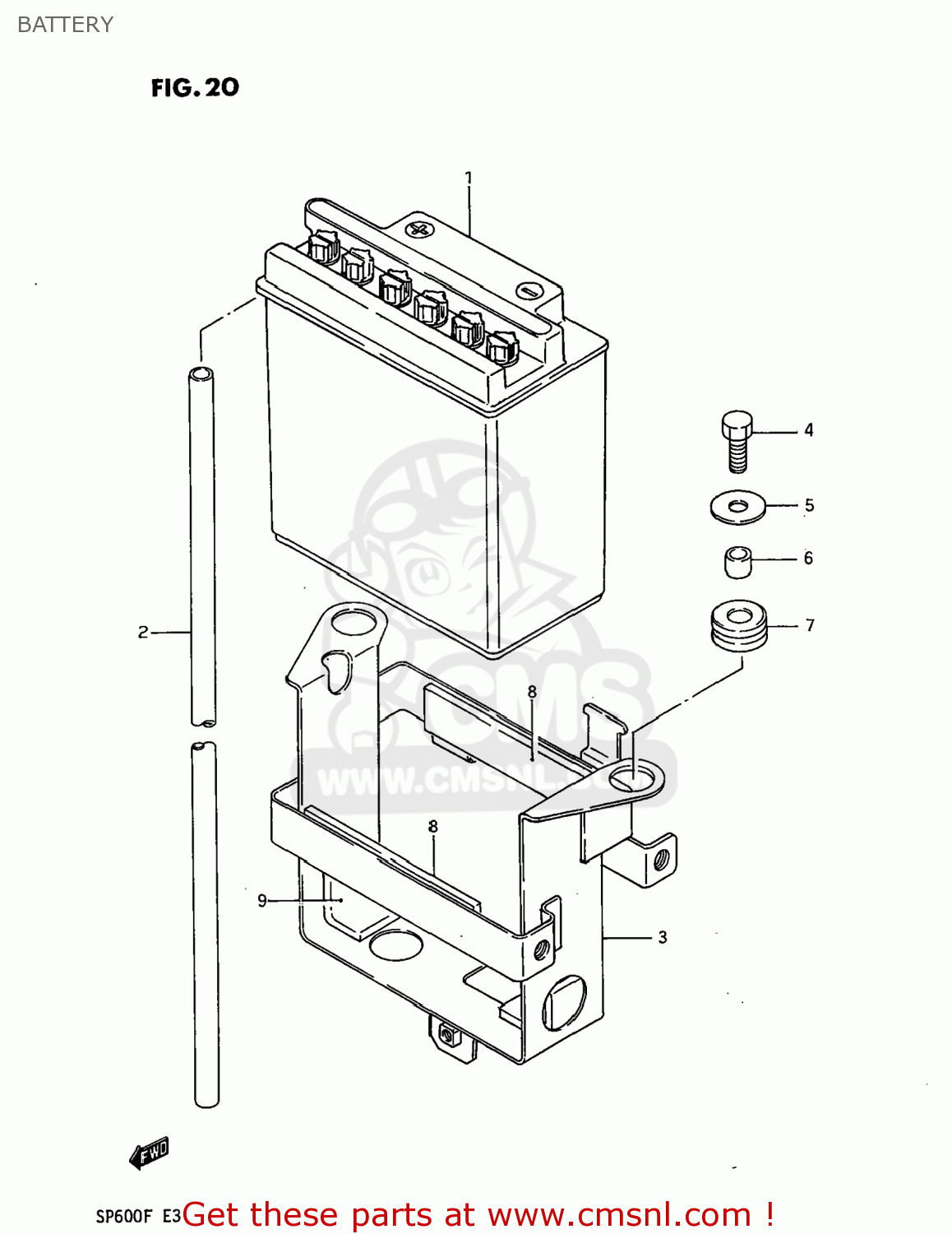 BATTERY SP600 1985 (F) USA (E03)