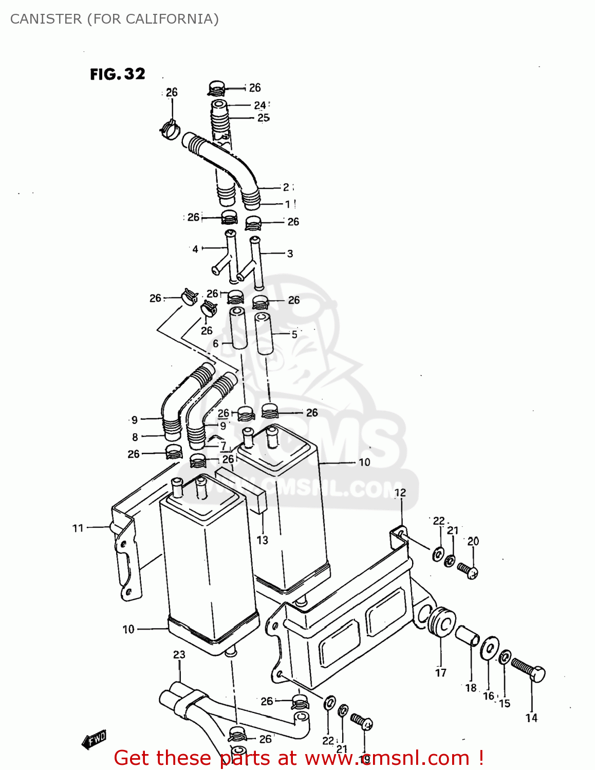 CANISTER (FOR CALIFORNIA) SP600 1985 (F) USA (E03)