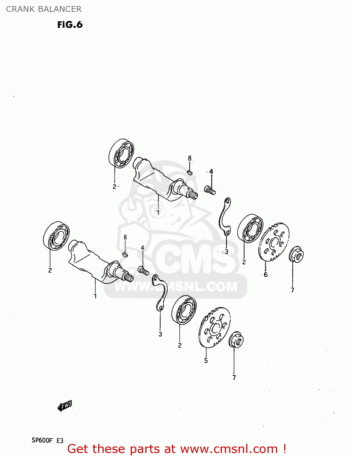 CRANK BALANCER SP600 1985 (F) USA (E03)