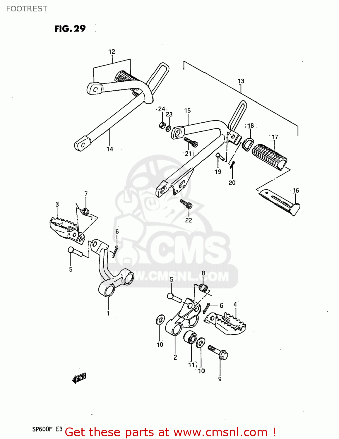 FOOTREST SP600 1985 (F) USA (E03)