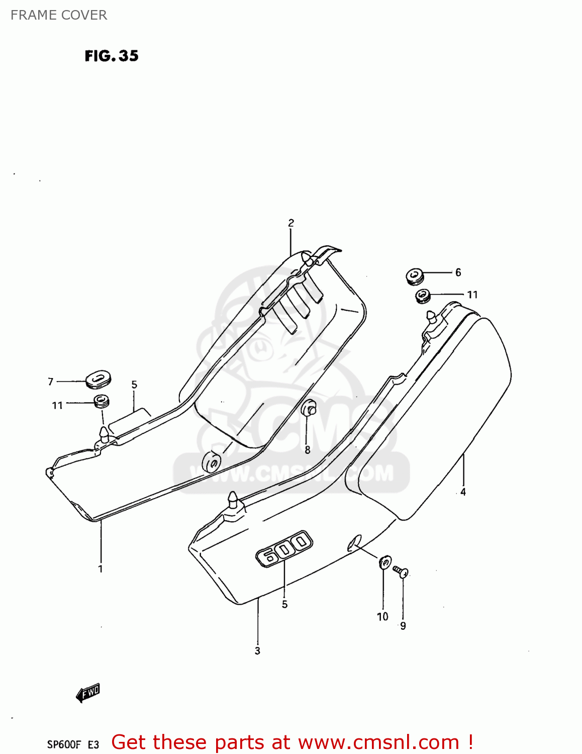 FRAME COVER SP600 1985 (F) USA (E03)