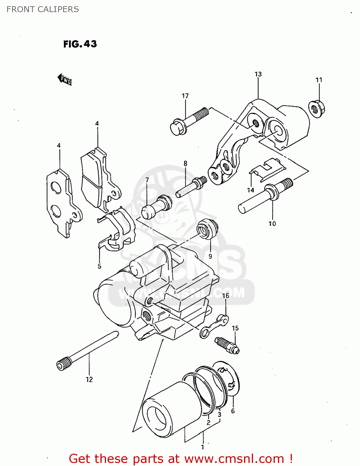 FRONT CALIPERS SP600 1985 (F) USA (E03)