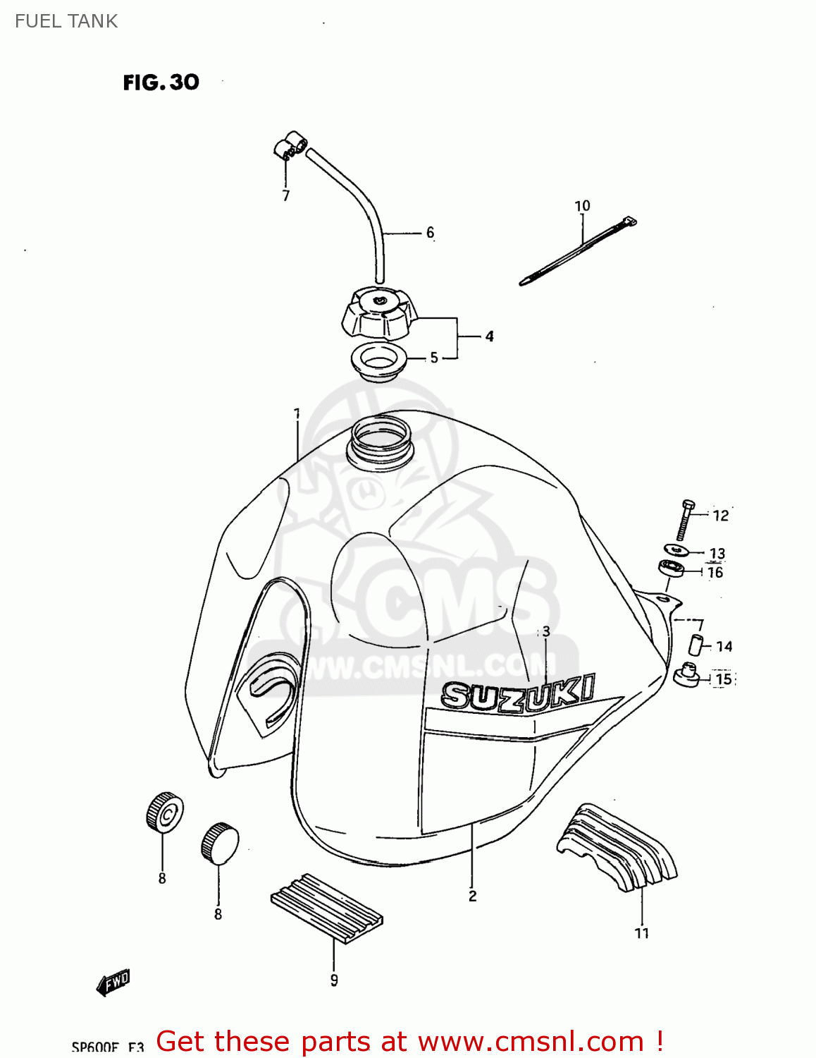 FUEL TANK SP600 1985 (F) USA (E03)