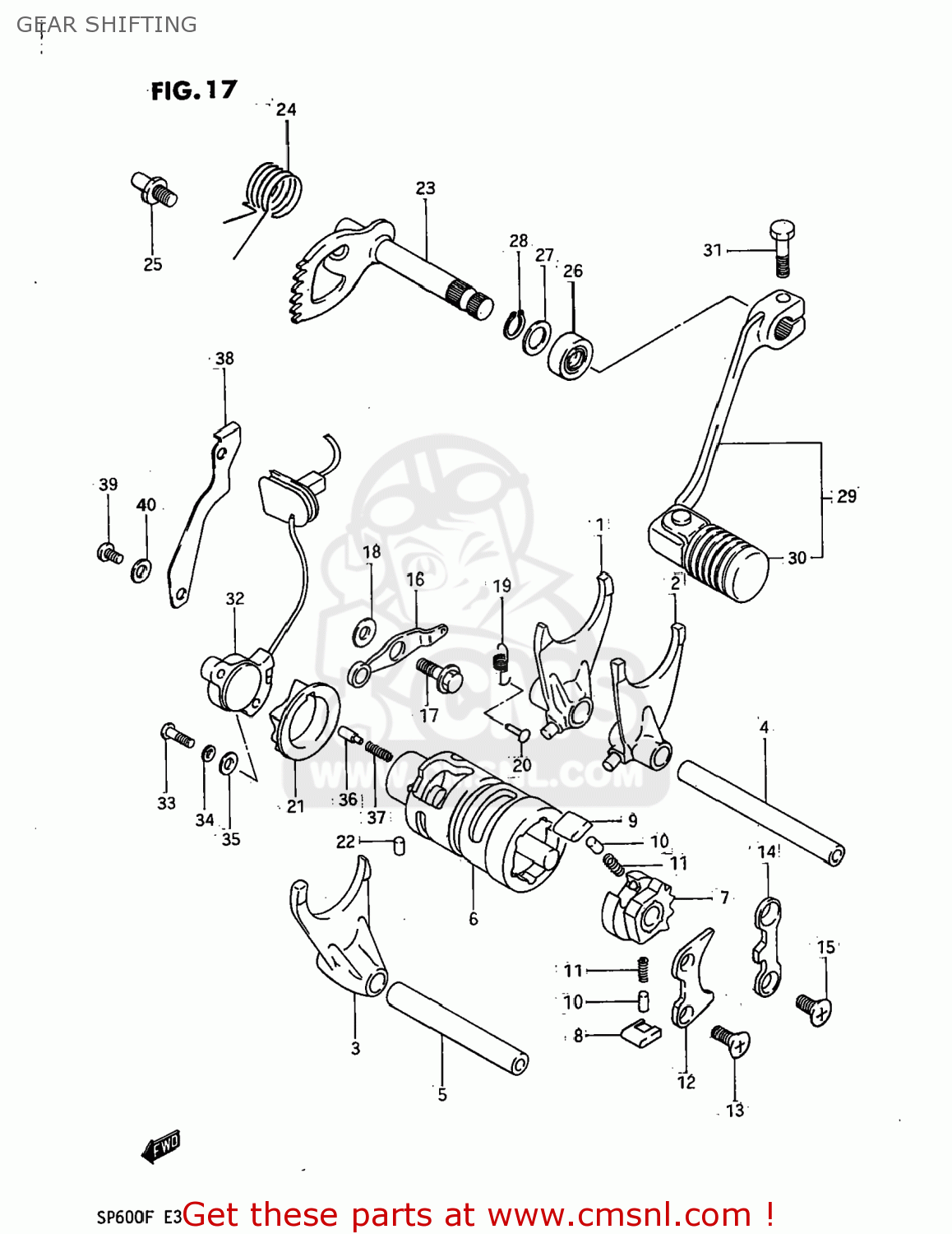 GEAR SHIFTING SP600 1985 (F) USA (E03)
