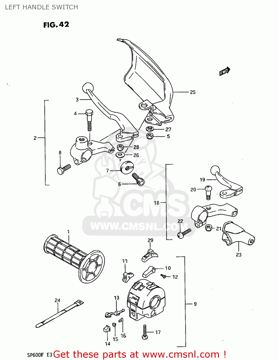 LEFT HANDLE SWITCH SP600 1985 (F) USA (E03)