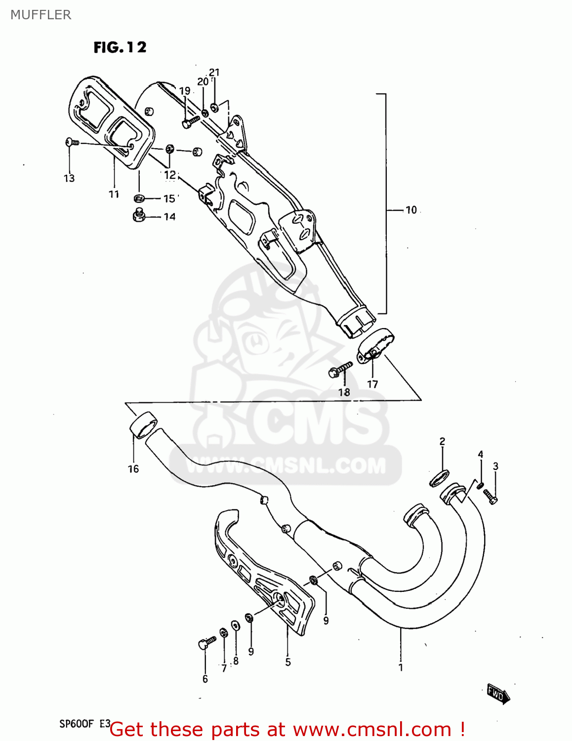 MUFFLER SP600 1985 (F) USA (E03)
