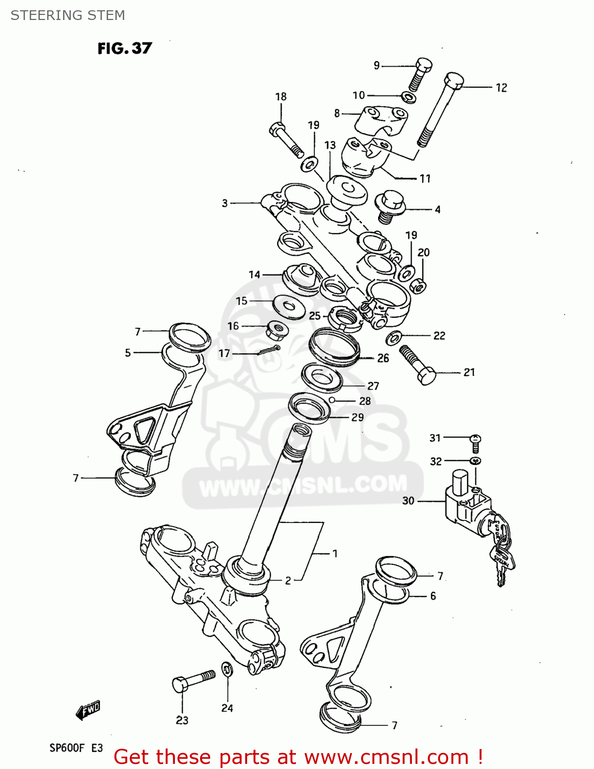 STEERING STEM SP600 1985 (F) USA (E03)
