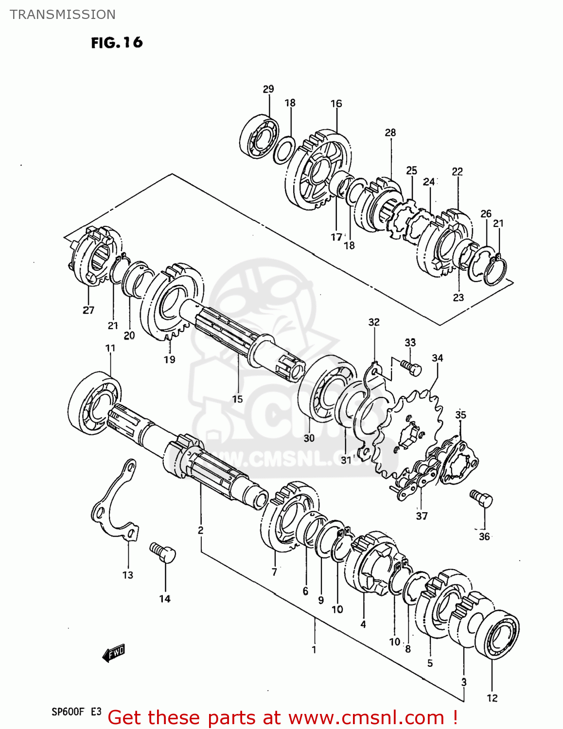 TRANSMISSION SP600 1985 (F) USA (E03)