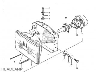 HEADLAMP - SP600 1985 (F) USA (E03)