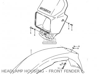 HEADLAMP HOUSING - FRONT FENDER - SP600 1985 (F) USA (E03)