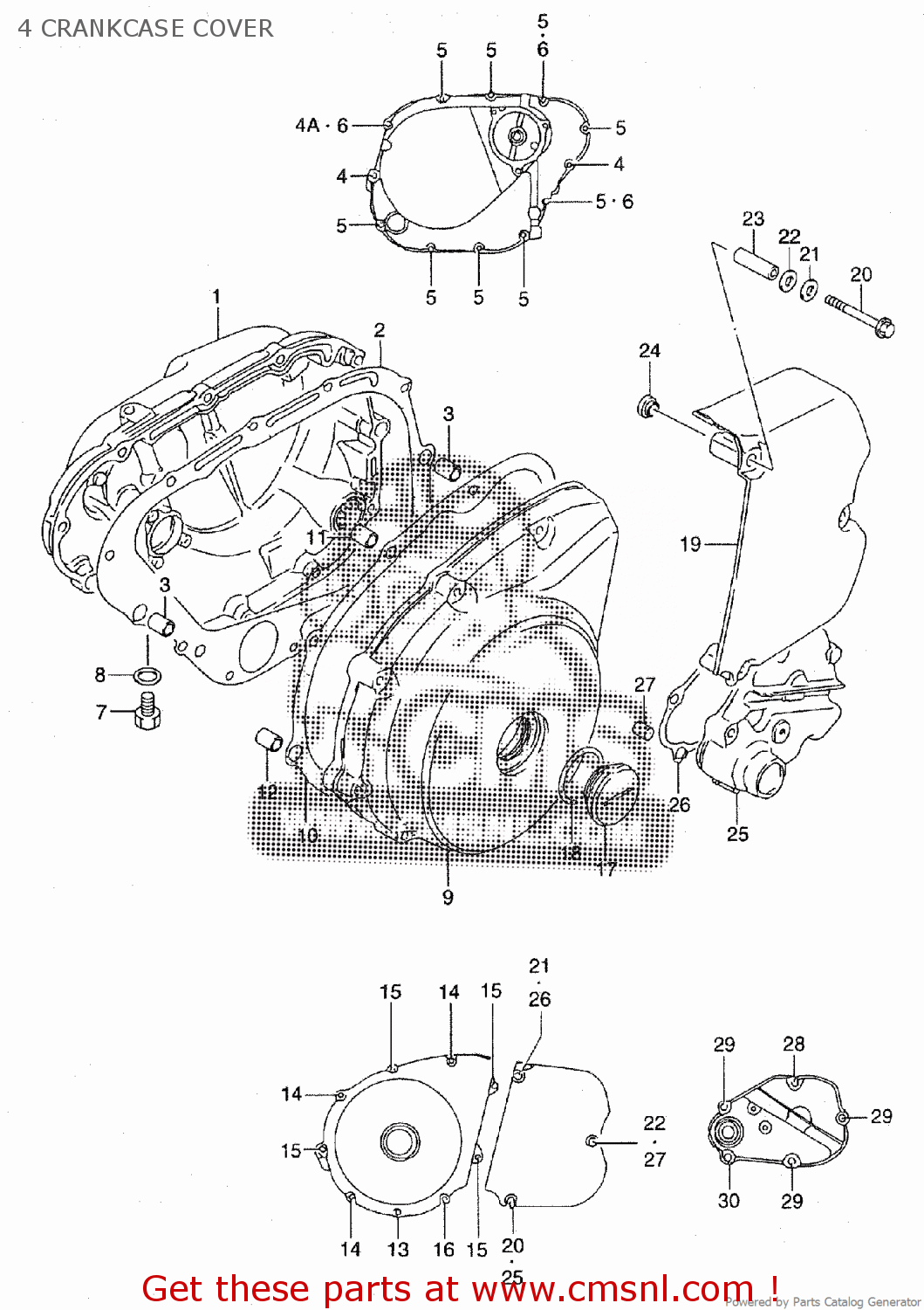 4 CRANKCASE COVER ST400V TEMPTER NK43A