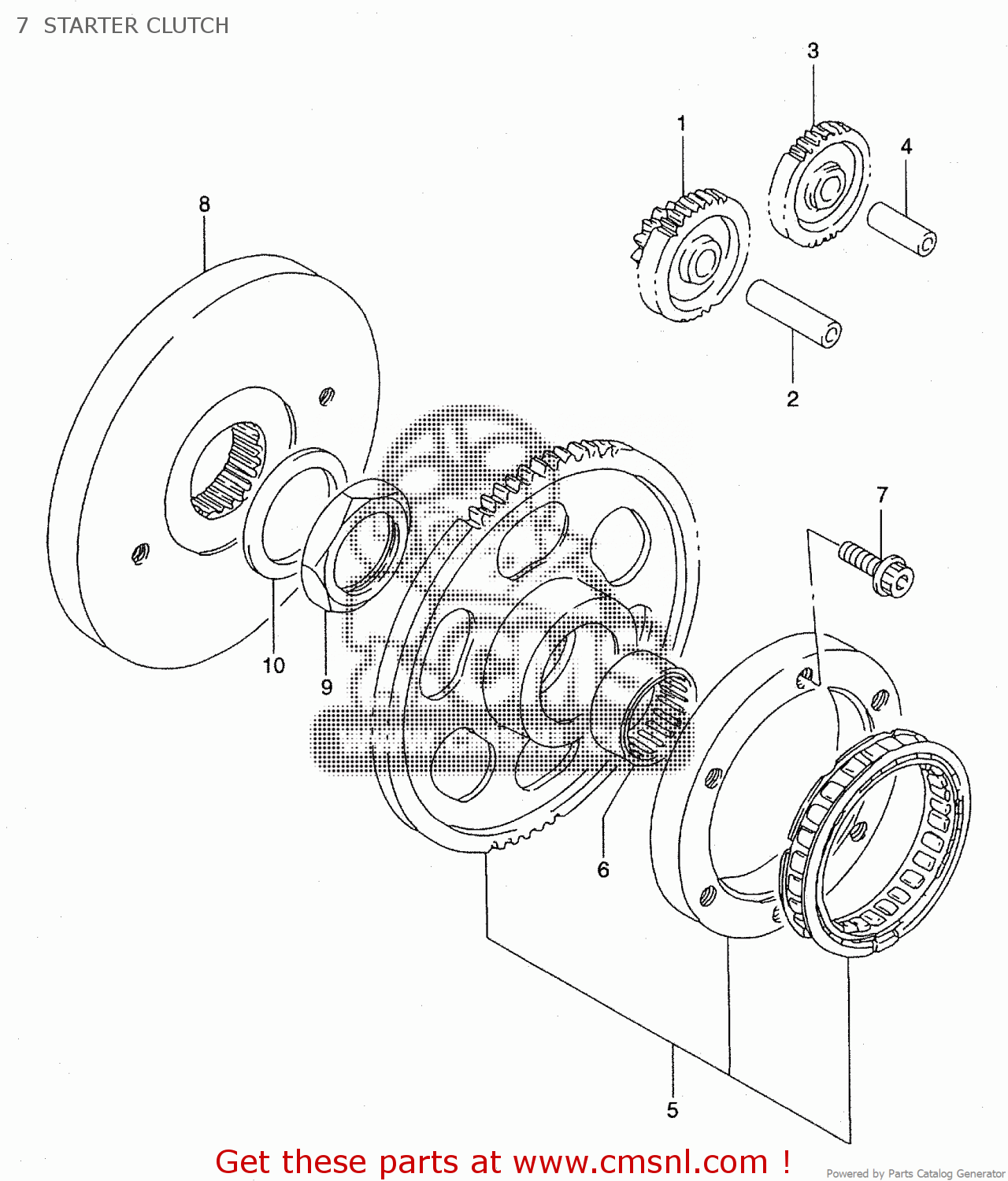 7  STARTER CLUTCH ST400V TEMPTER NK43A