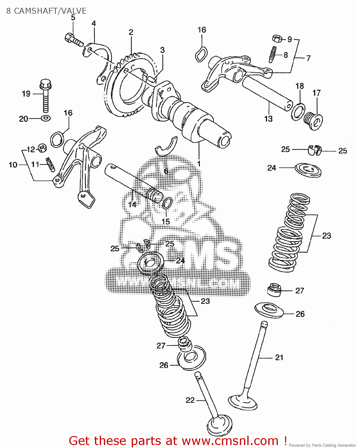 8 CAMSHAFT/VALVE ST400V TEMPTER NK43A