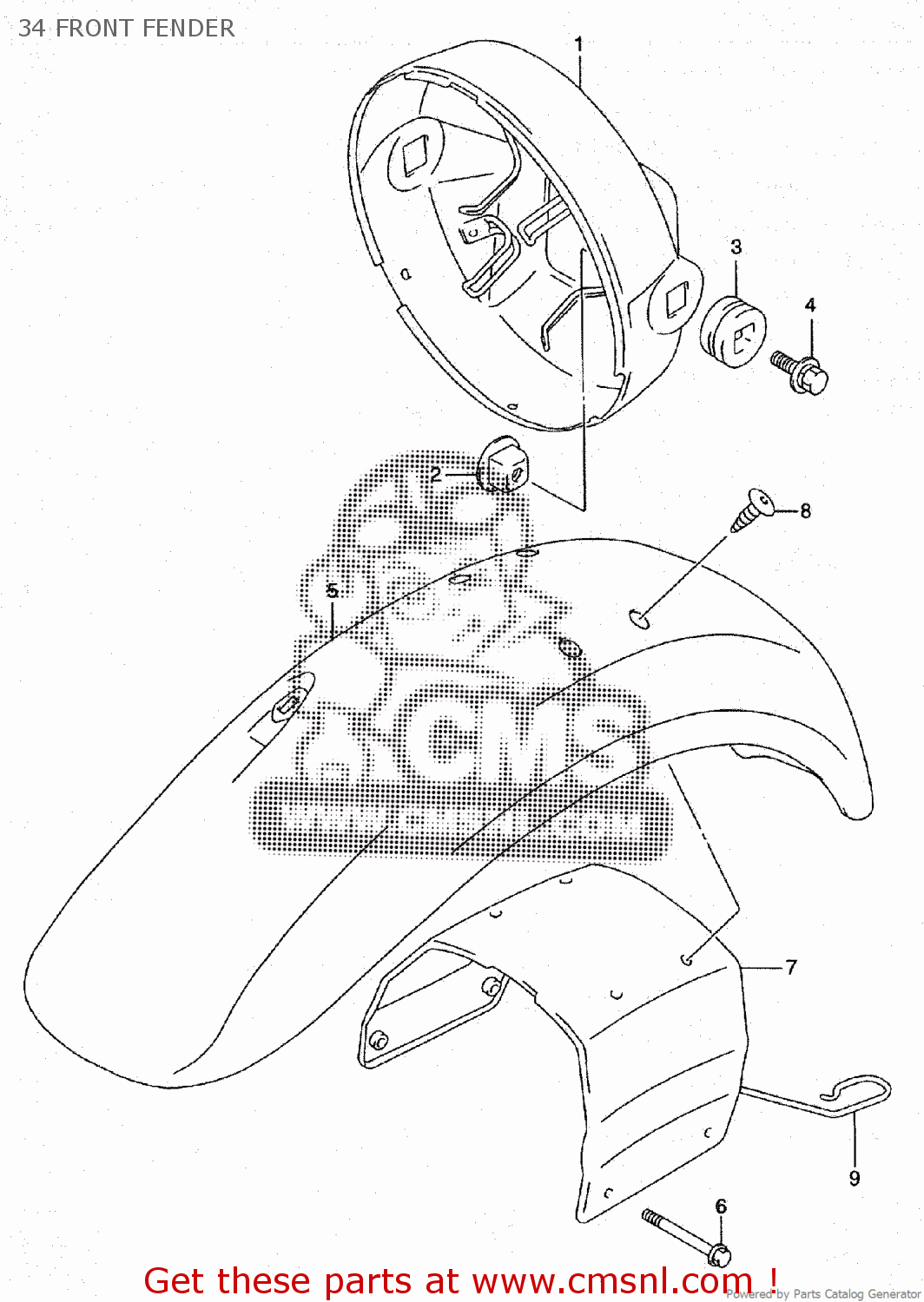 34 FRONT FENDER ST400V TEMPTER NK43A