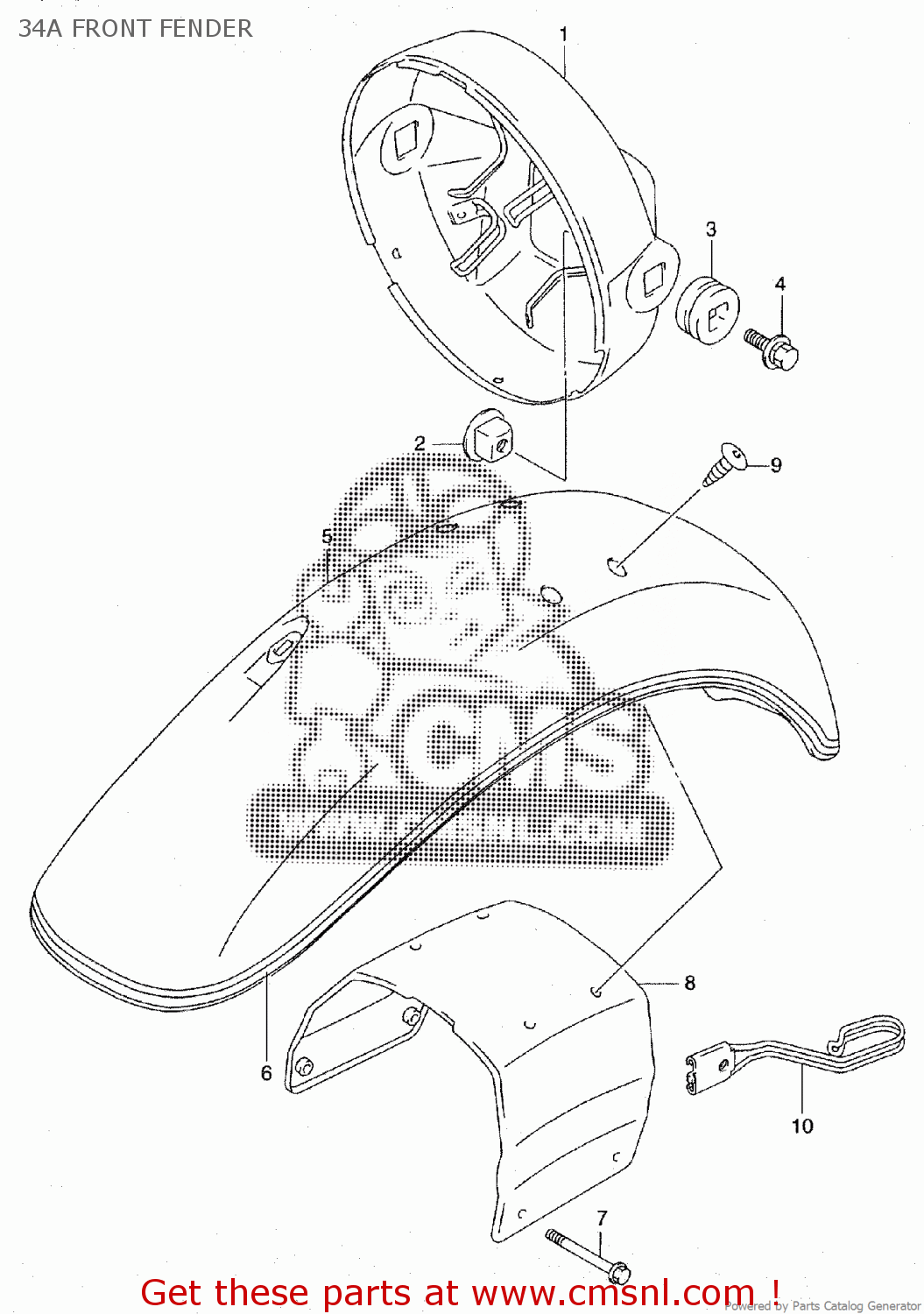 34A FRONT FENDER ST400V TEMPTER NK43A