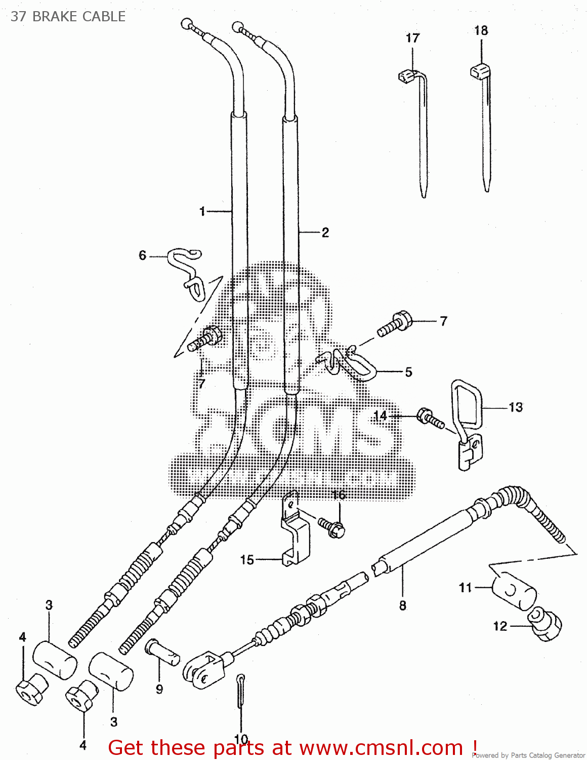 37 BRAKE CABLE ST400V TEMPTER NK43A
