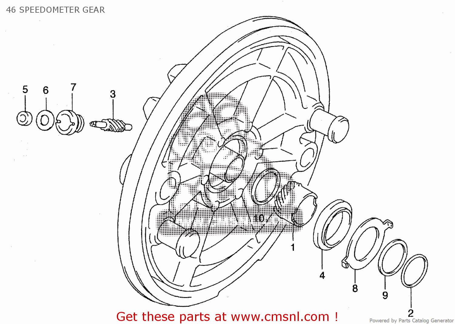 46 SPEEDOMETER GEAR ST400V TEMPTER NK43A