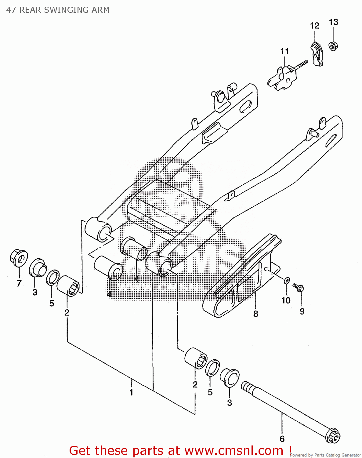 47 REAR SWINGING ARM ST400V TEMPTER NK43A