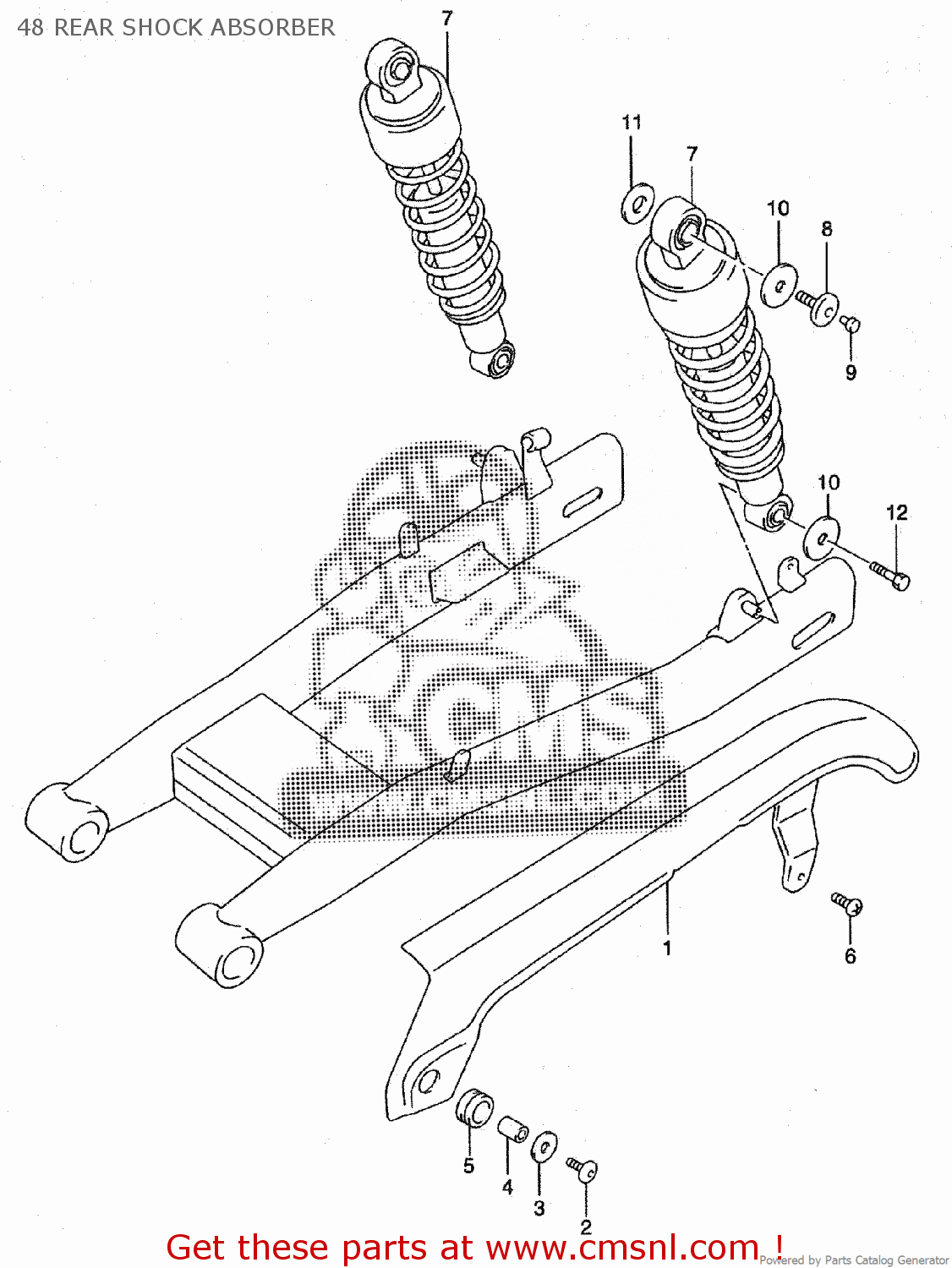 48 REAR SHOCK ABSORBER ST400V TEMPTER NK43A