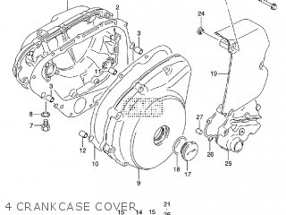 4 CRANKCASE COVER - ST400V TEMPTER NK43A