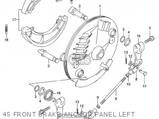 45 FRONT BRAKE ANCHOR PANEL LEFT - ST400V TEMPTER NK43A