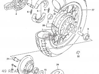 49 REAR WHEEL - ST400V TEMPTER NK43A