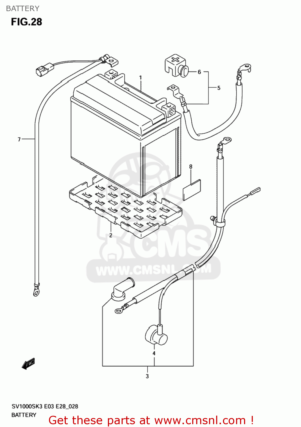BATTERY SV1000 2003 (K3) USA (E03)